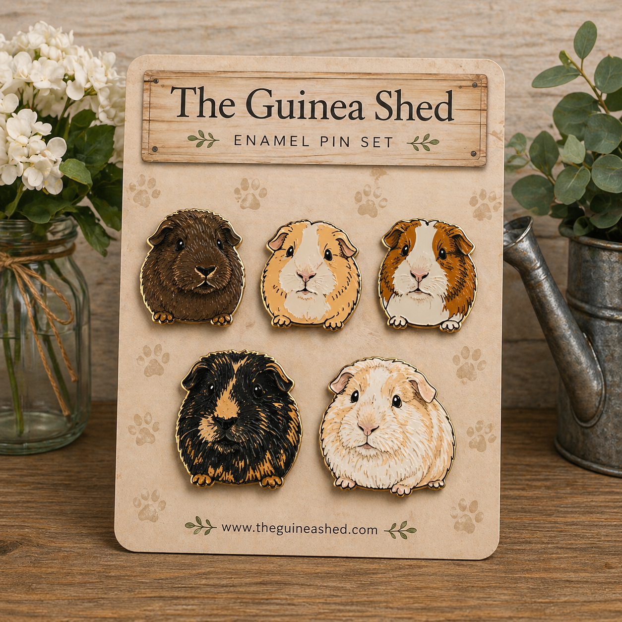 Guinea Shed Enamel Pin Set
